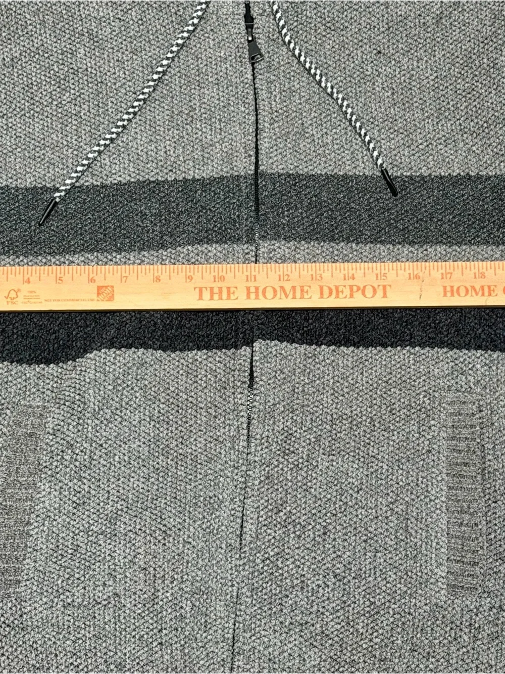 Men's Hooded Zip Sweater in Gray with Stripe Accents